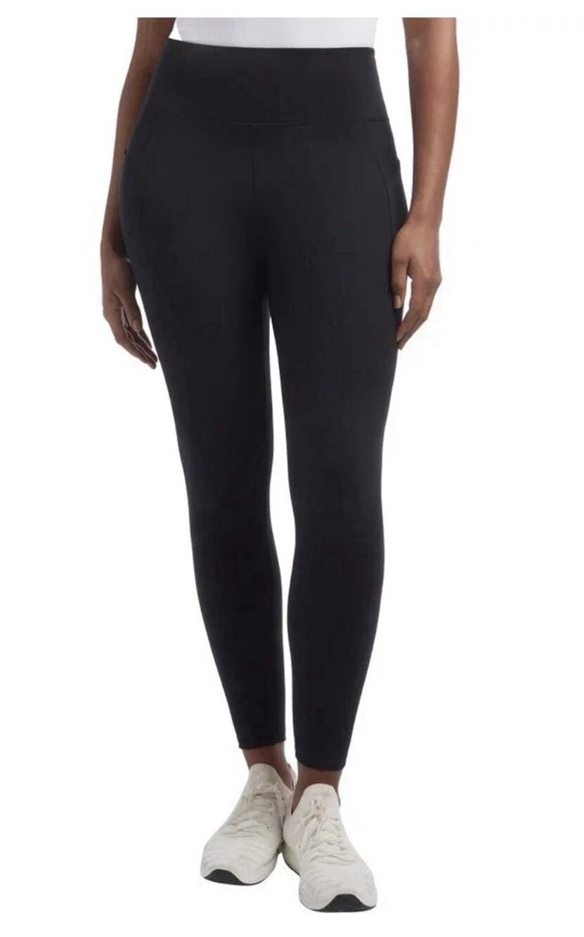 Danskin Women's Satin Stitch 7/8 Legging - Black - L NWT